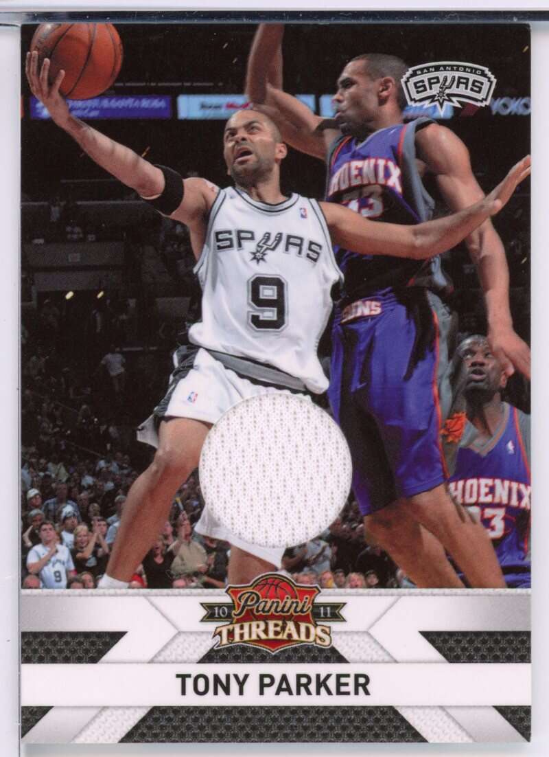 Tony Parker Card 2010-11 Panini Threads Jerseys #76 /399 Image 1