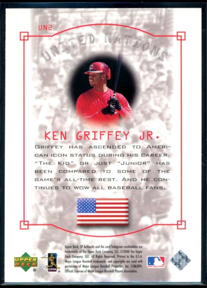 Ken Griffey Jr. Card 2000 SP Authentic United Nations #UN2 Image 2