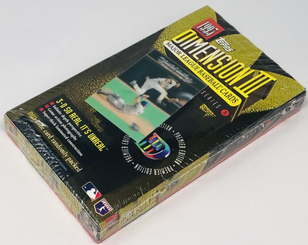 1995 Topps Series 1 Dimension 3-D Baseball Box Image 3