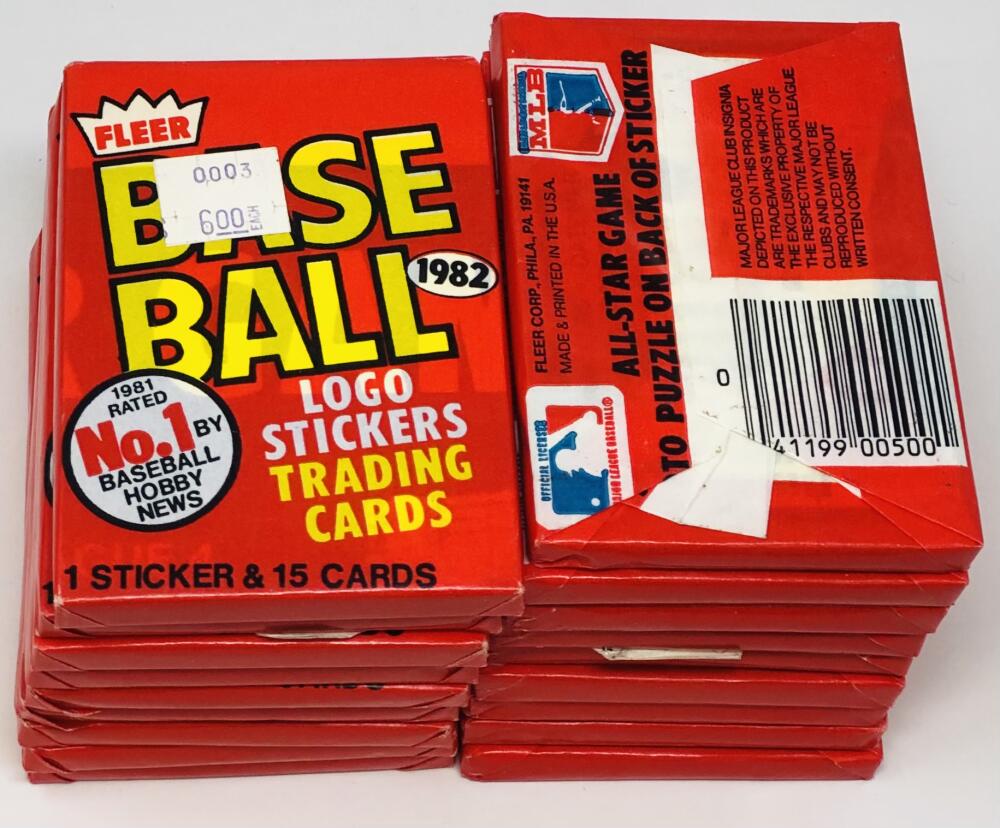 1982 Fleer Baseball Pack Lot (18) Image 2