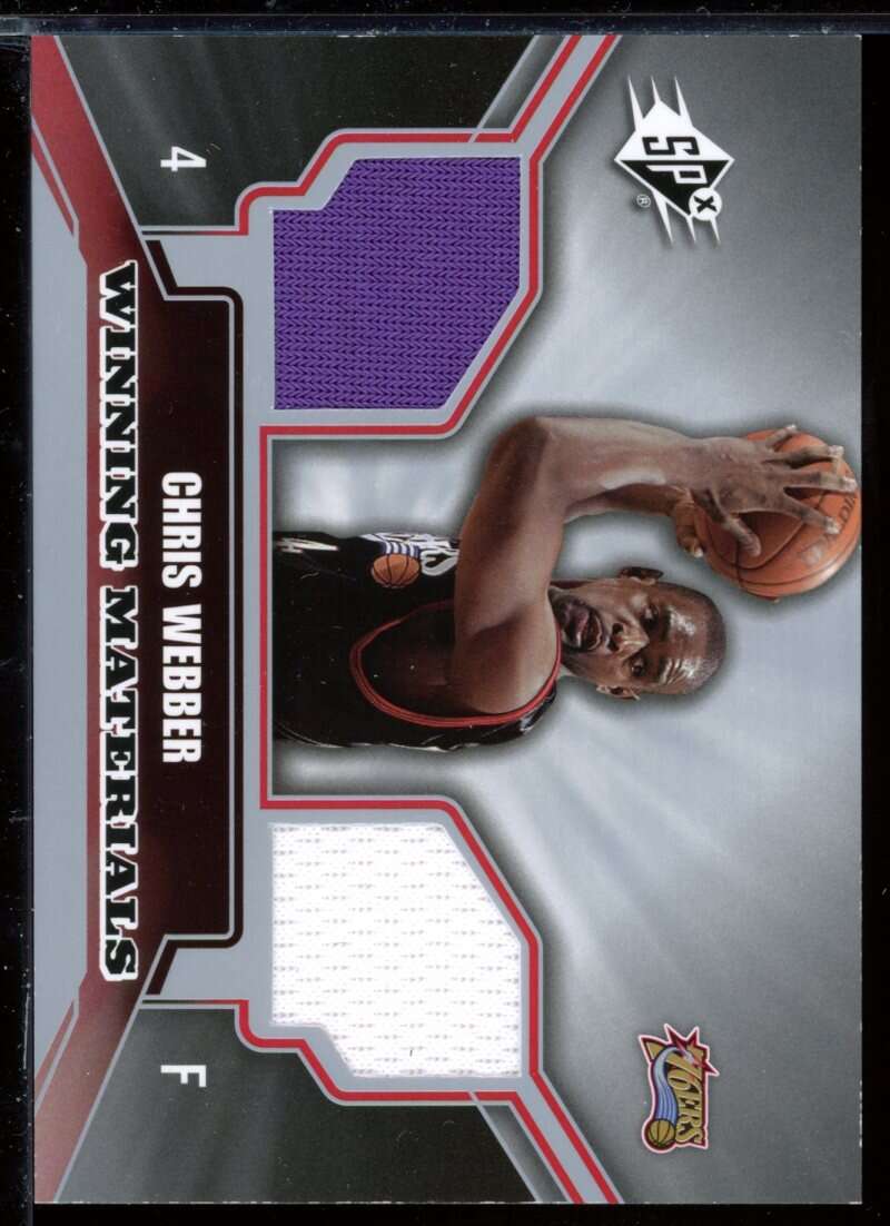 Chris Webber Card 2005-06 SPx Winning Materials #CW Image 1