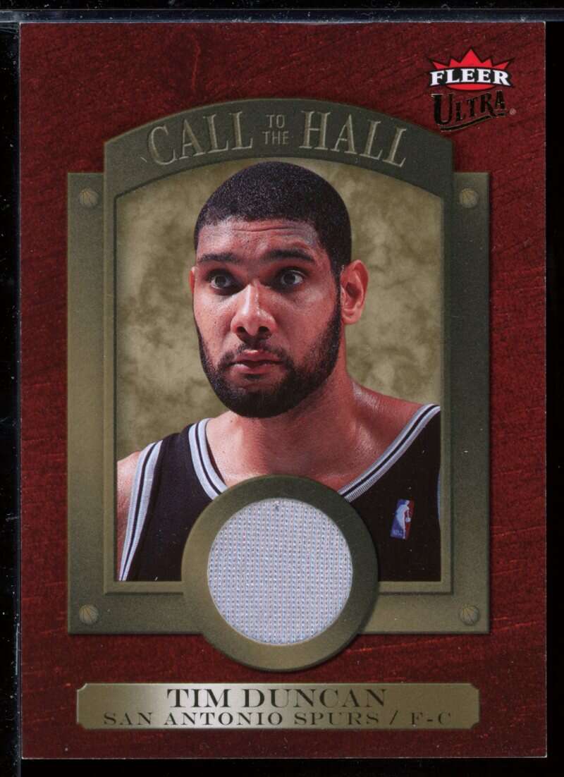 Tim Duncan Card 2007-08 Ultra SE Call to the Hall Memorabilia #CHTD Image 1