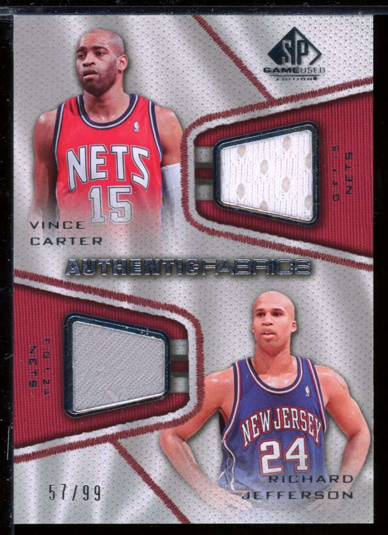 Vince Carter/Richard Jefferson 2007-08 SP Game Used Authentic Fabrics Dual #CJ Image 1