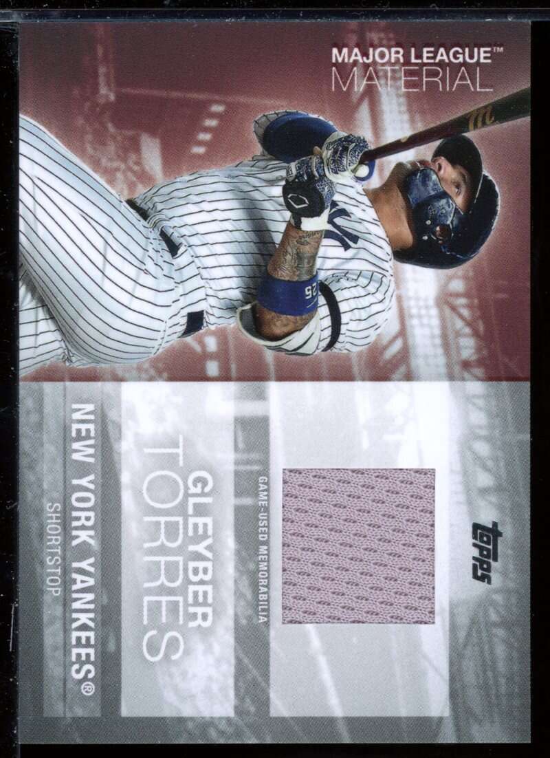 Gleyber Torres Card 2020 Topps Update Major League Materials #MLMGT Image 1