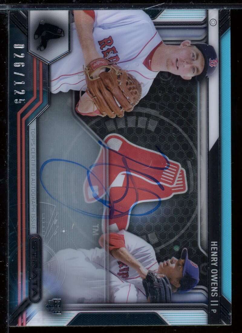 Henry Owens Card 2016 Topps Strata Signatures #SSHO /125 Image 1