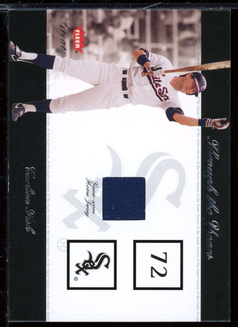 Carlton Fisk Hitting Card 2002 Greats of the Game Through the Years Level 1 #5 Image 1