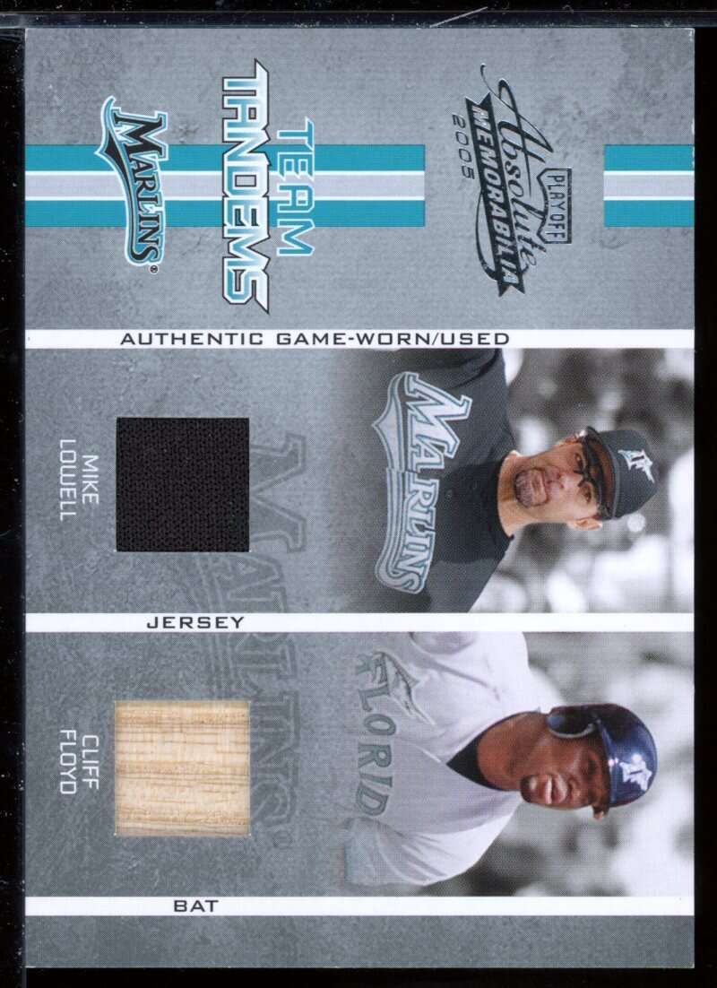 Mike Lowell Jsy Cliff Floyd Bat 2005 Abs Mem Team Tandems Swatch Sing #TT61 /150 Image 1