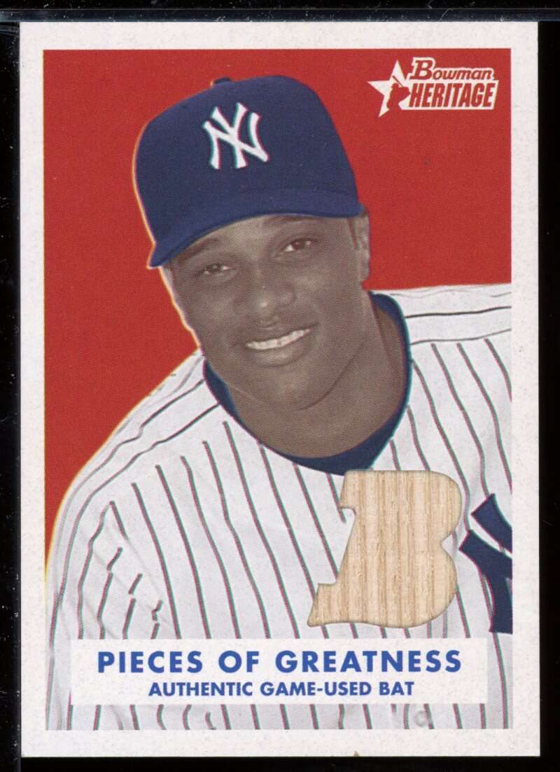 Robinson Cano Bat C Card 2006 Bowman Heritage Pieces of Greatness #RC Image 1