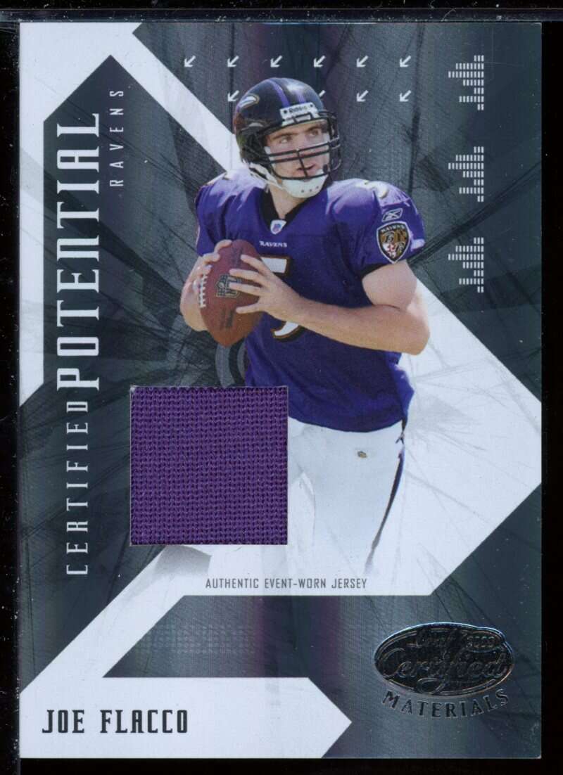 Joe Flacco Rookie Card 2008 Leaf Certified Materials Potential Materials #12 Image 1