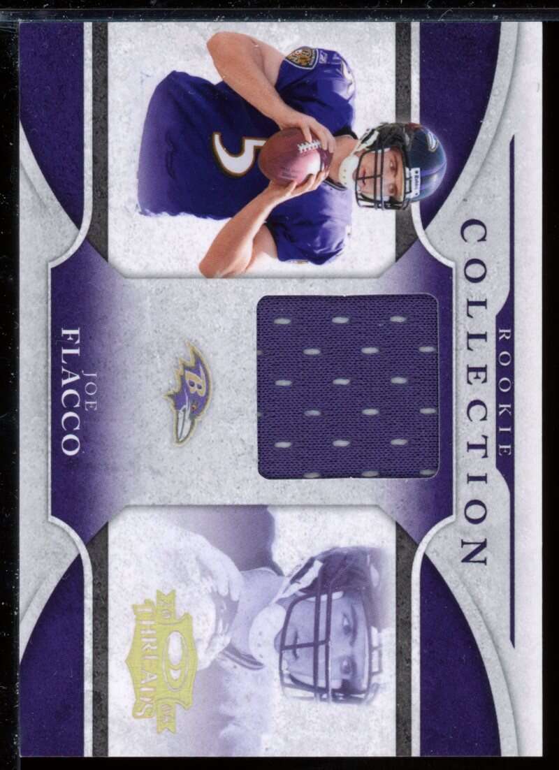 Joe Flacco Rookie Card 2008 Donruss Threads Rookie Collection Materials #15 Image 1