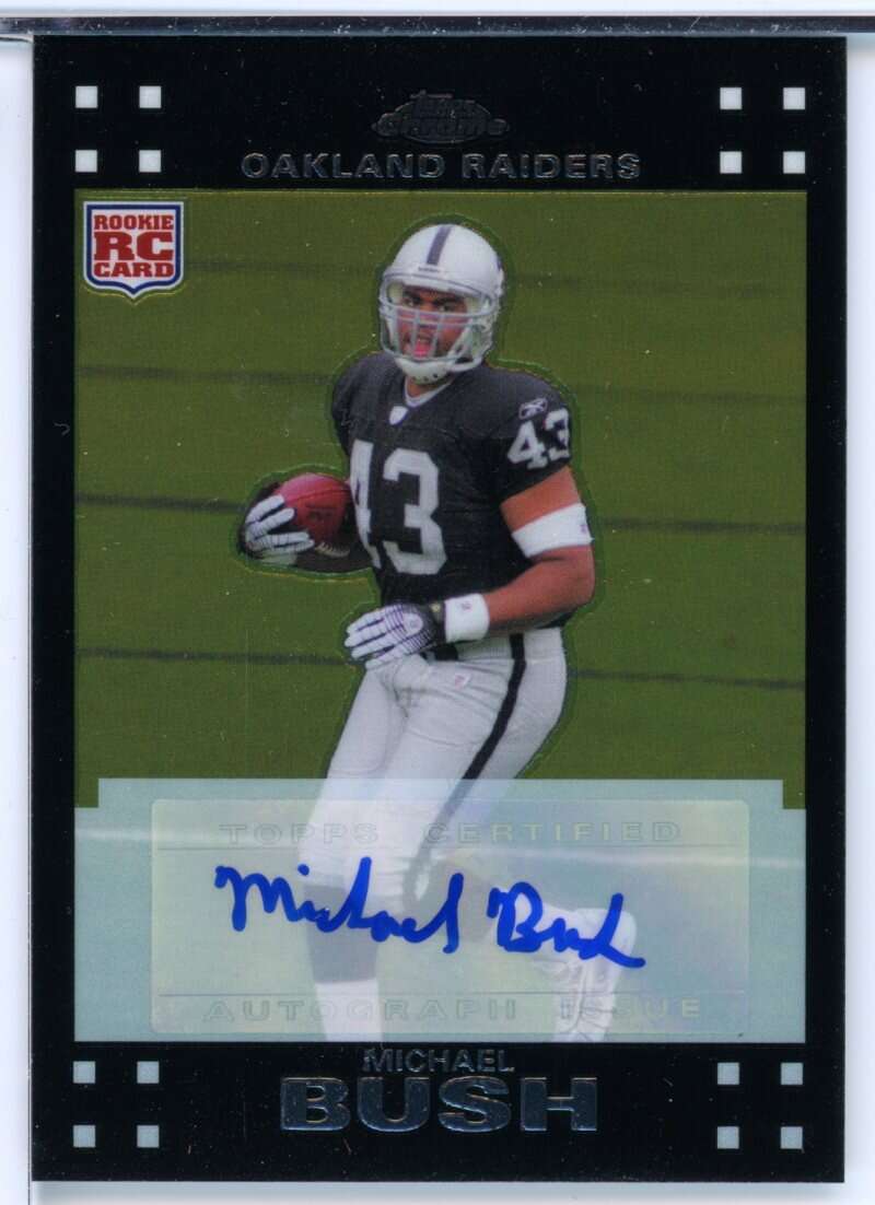 Michael Bush C Card 2007 Topps Chrome Rookie Autographs #TC184 Image 1