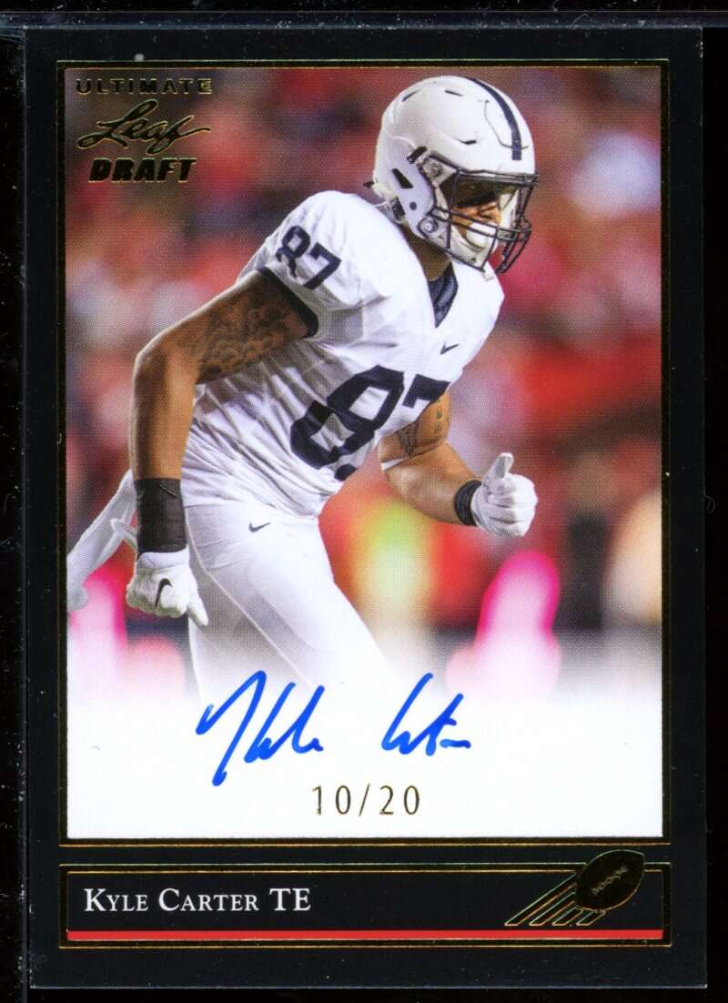 Kyle Carter Card 2016 Leaf Ultimate Draft '92 Rookie Autographs Gold #BGKC1 Image 1