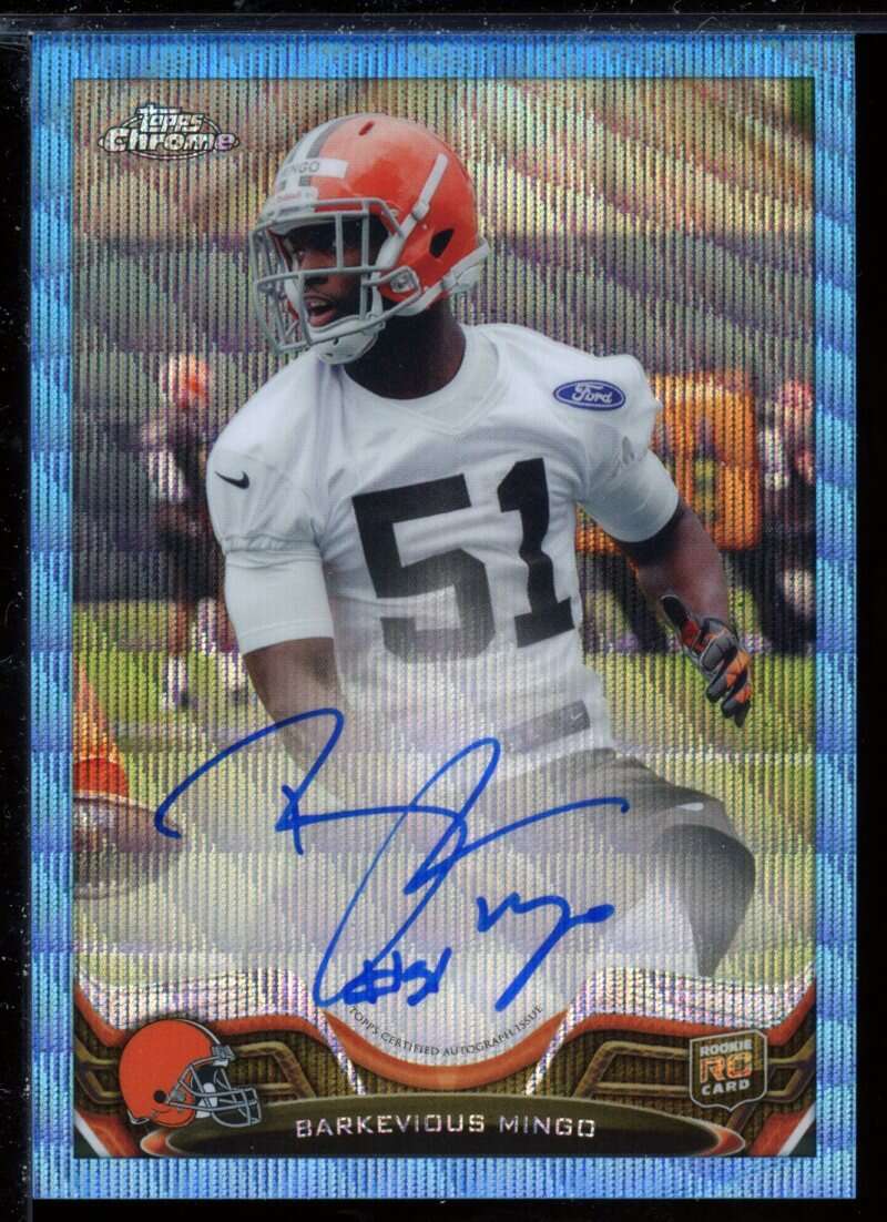 Barkevious Mingo 2013 Topps Chrome Rookie Autographs Blue Wave Refractors #106 Image 1