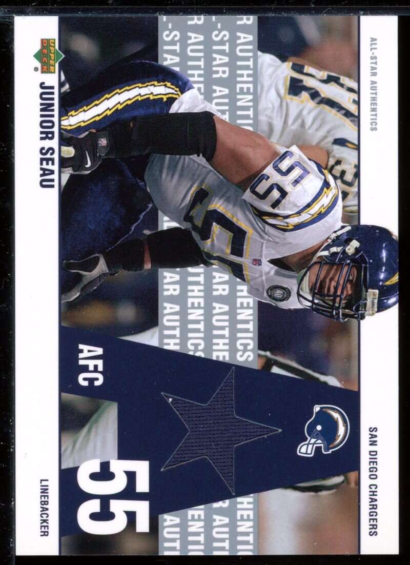 Junior Seau Card 2002 UD Authentics All-Star Authentics #AAJS Image 1