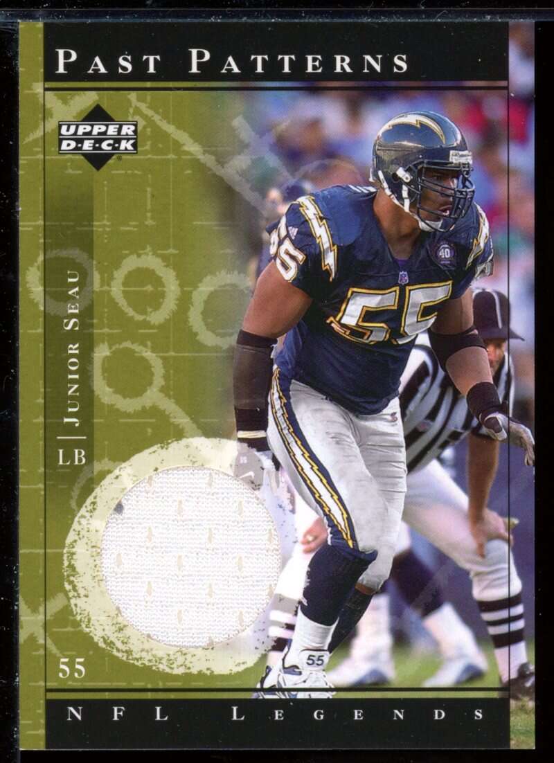 Junior Seau Card 2001 Upper Deck Legends Past Patterns Jerseys #PPJS Image 1