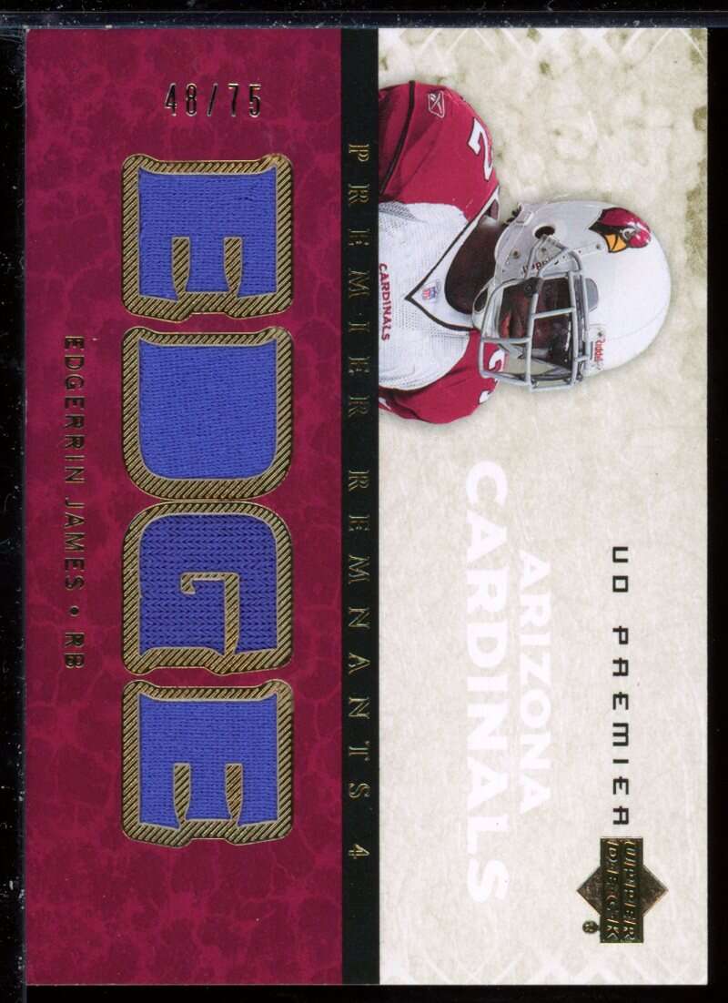 Edgerrin James Card 2007 Upper Deck Premier Remnants Quad Gold #PR4EJ Image 1