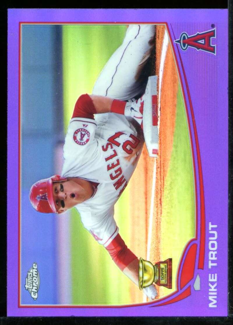 Mike Trout Card 2013 Topps Chrome Purple Refractors #1 Image 1