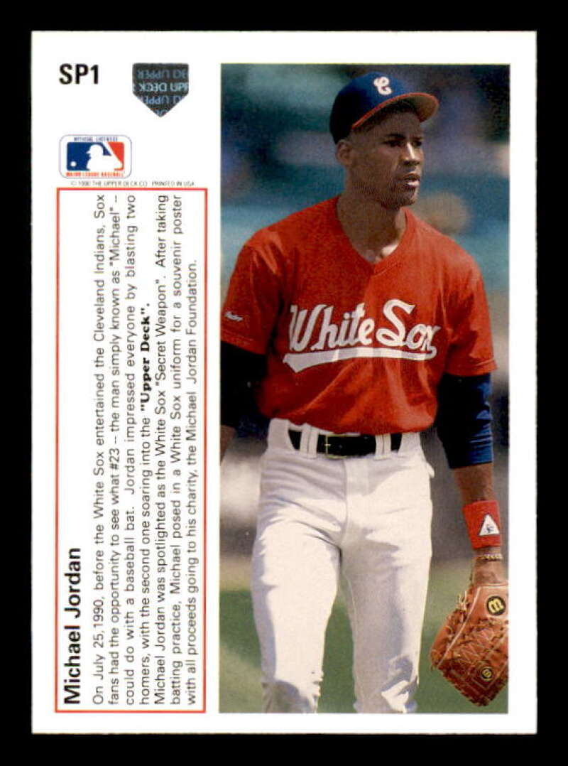 Michael Jordan SP Baseball Rookie Card 1991 Upper Deck #SP1 Image 2