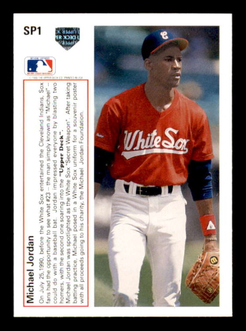 Michael Jordan SP Baseball Rookie Card 1991 Upper Deck #SP1 Image 2