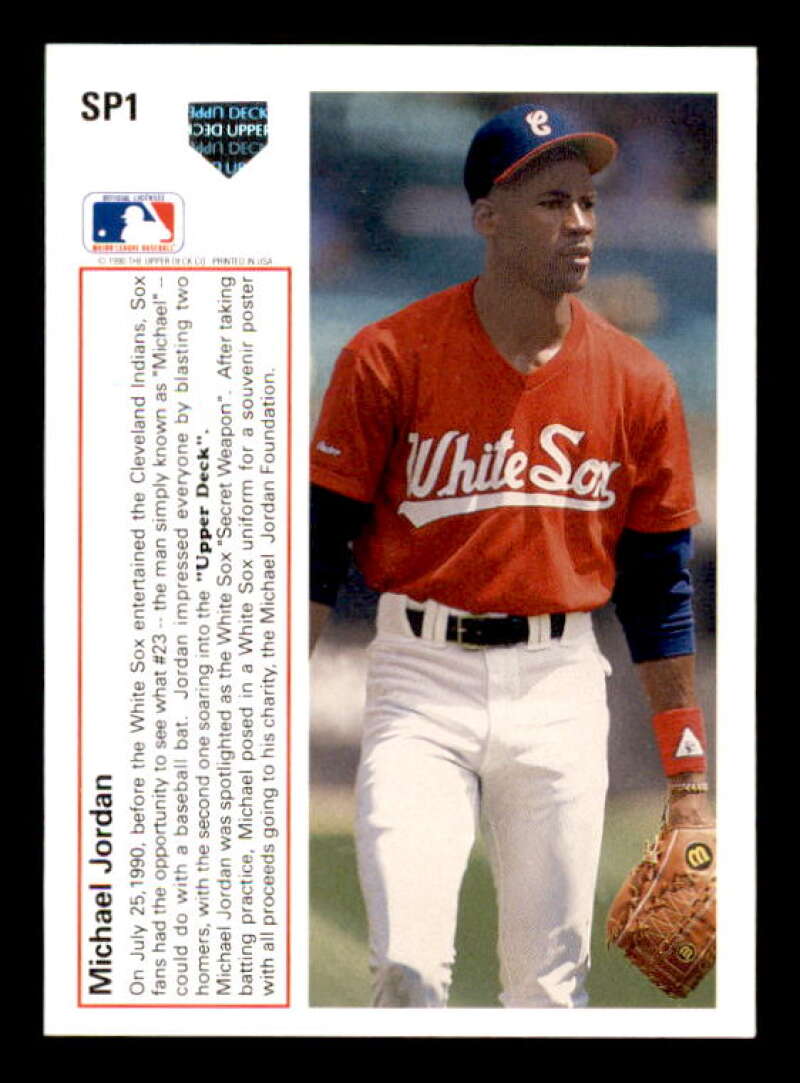 Michael Jordan SP Baseball Rookie Card 1991 Upper Deck #SP1 Image 2