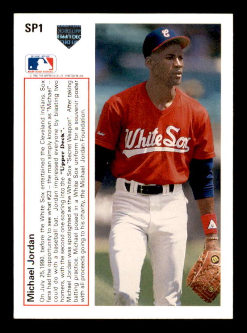 Michael Jordan SP Baseball Rookie Card 1991 Upper Deck #SP1 Image 2