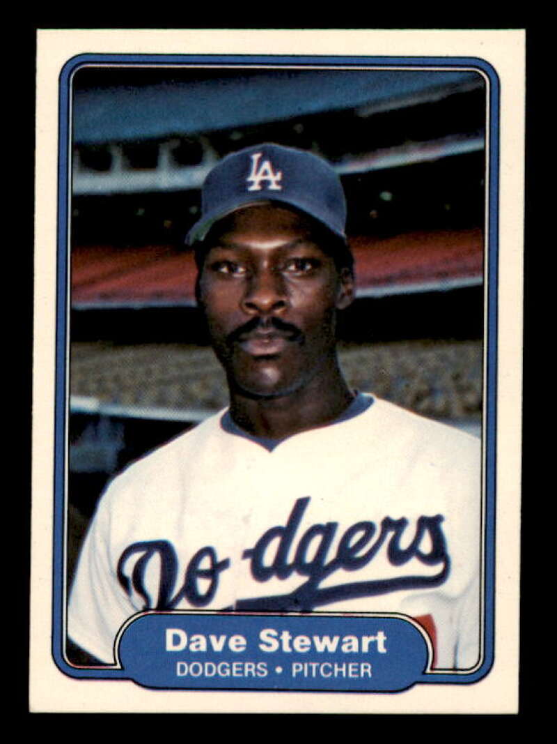 Dave Stewart Rookie Card 1982 Fleer #24 Image 1