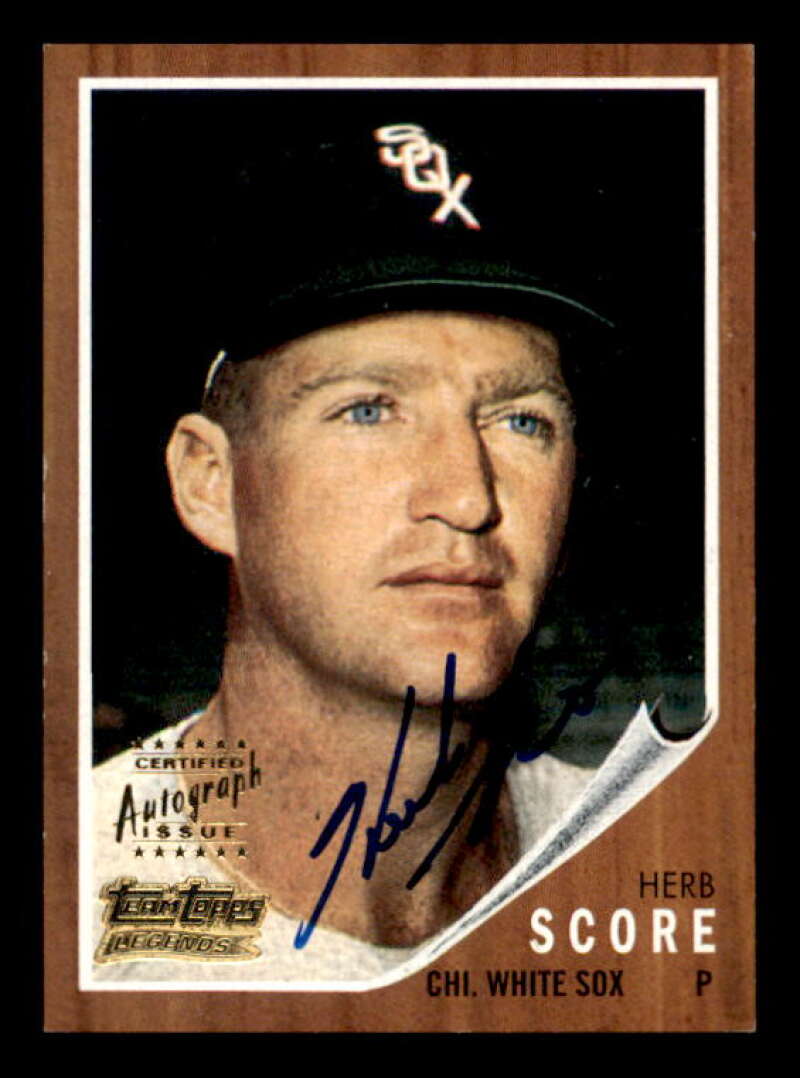 Herb Score 62 Card 2001 Topps Team Topps Legends Autographs #TT28F Image 1