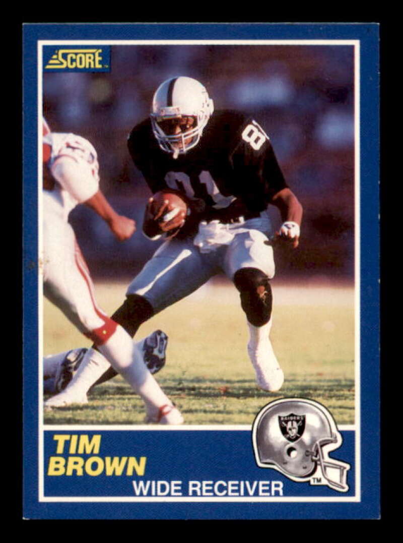 Tim Brown Rookie Card 1989 Score #86 Image 1