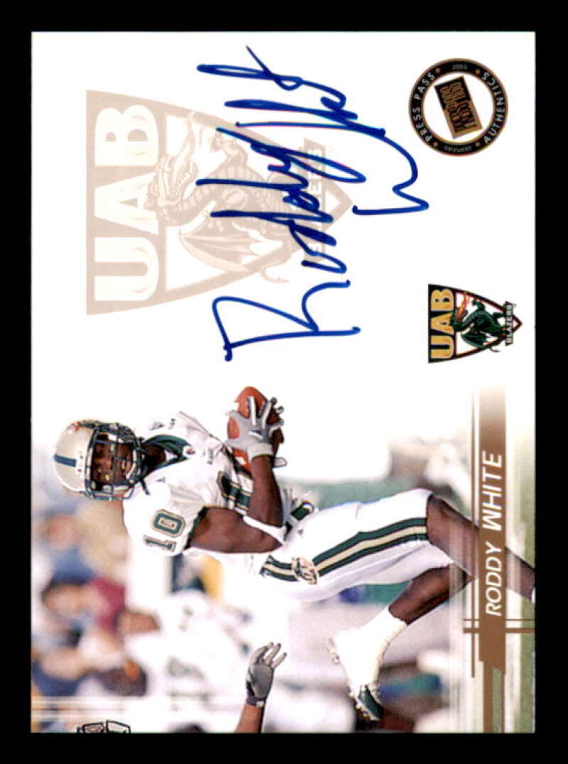 Roddy White Rookie Card 2005 Press Pass Autographs Bronze #54 Image 1