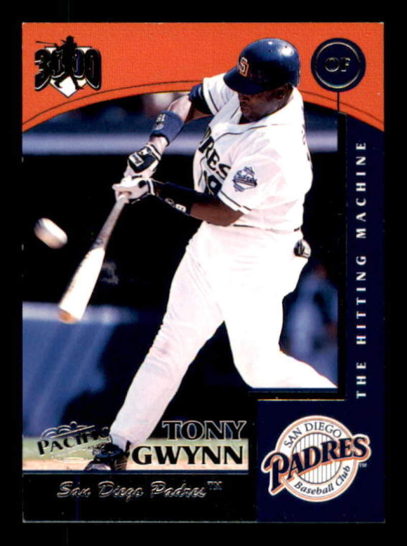 Tony Gwynn Card 1999 Pacific Omega Hit Machine 3000 #1 Image 1