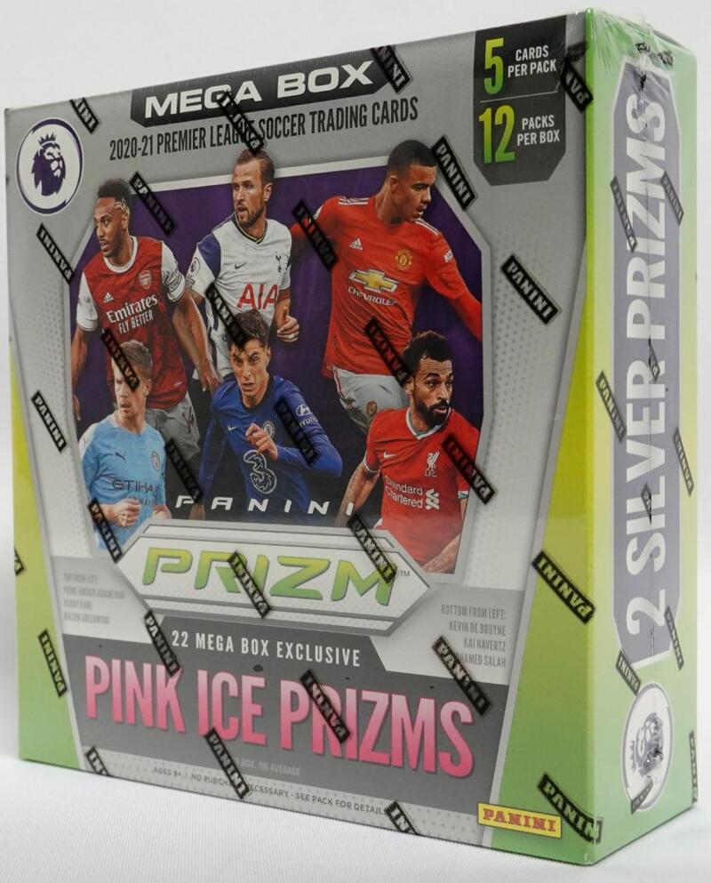 2020-21 Panini Prizm Premier League Soccer Mega Box (Pink Ice Prizms) Image 2