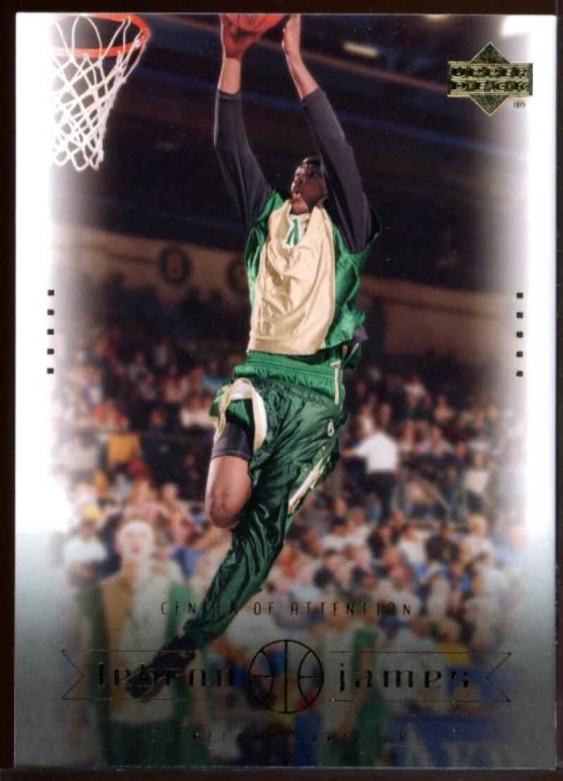 2003 Upper Deck #4 Center of Attention Lebron James Rookie Card Image 1
