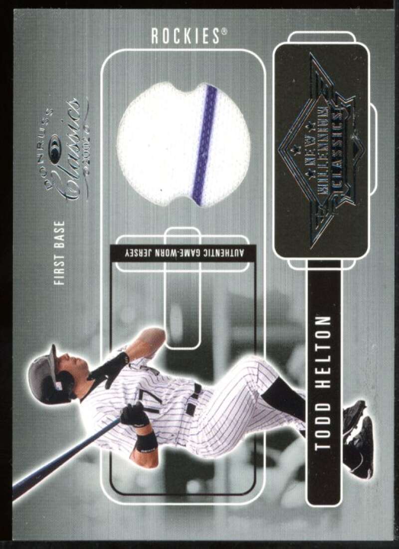 Todd Helton Jsy Card 2002 Donruss Classics New Millennium Classics #6 /400 Image 1