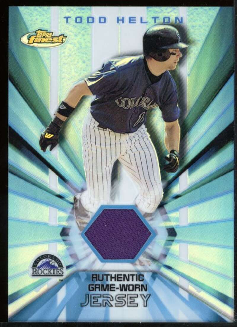 Todd Helton Card 2002 Finest Jersey Relics #FJRTH Image 1