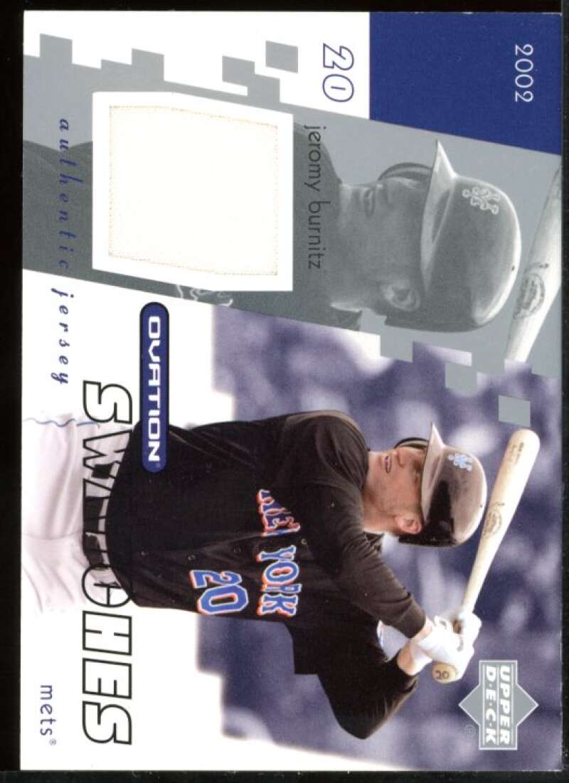 Jeromy Burnitz Card 2002 Upper Deck Ovation Swatches #OJB Image 1