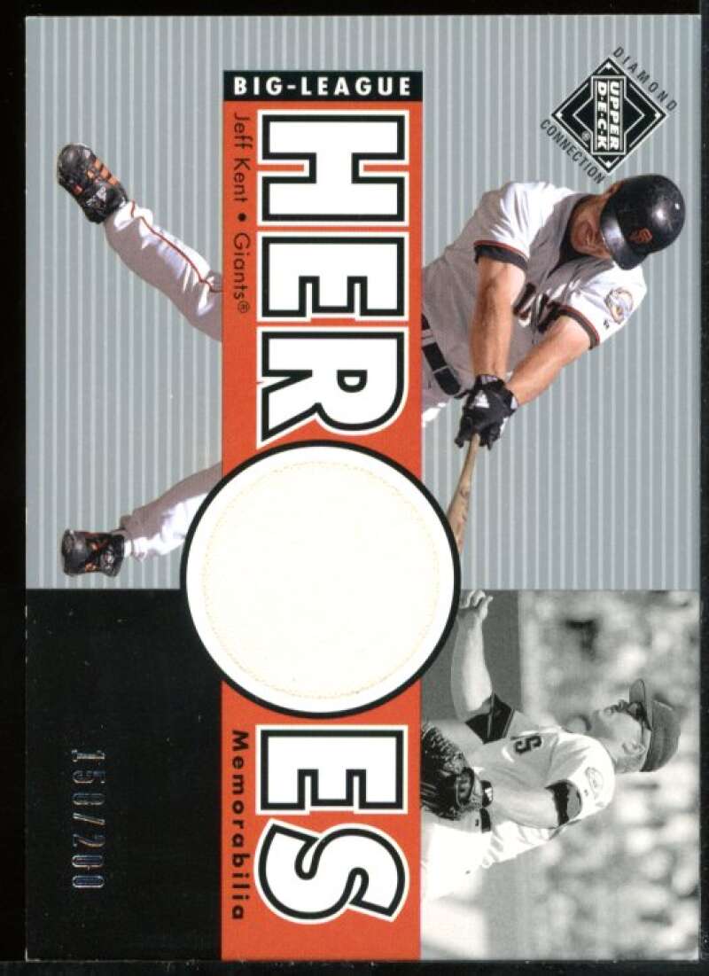 Jeff Kent BLH Jsy Card 2002 Upper Deck Diamond Connection #306 Image 1