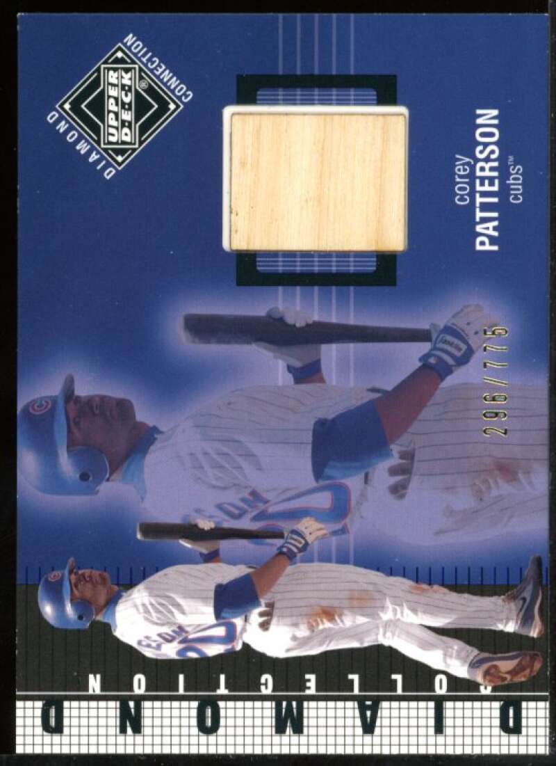 Corey Patterson DC Bat Card 2002 Upper Deck Diamond Connection #564 Image 1