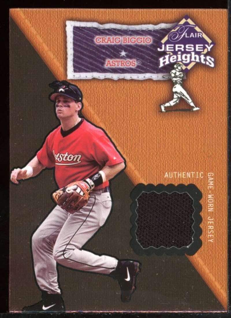 Craig Biggio Card 2002 Flair Jersey Heights #3 Image 1