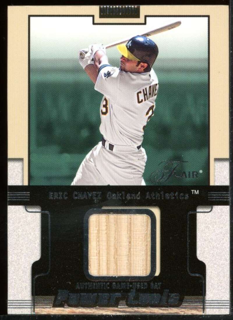 Eric Chavez Card 2002 Flair Power Tools Bats #7 Image 1