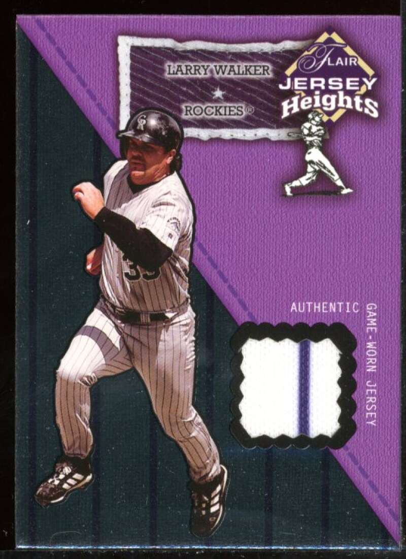 Larry Walker * Card 2002 Flair Jersey Heights #25 Image 1