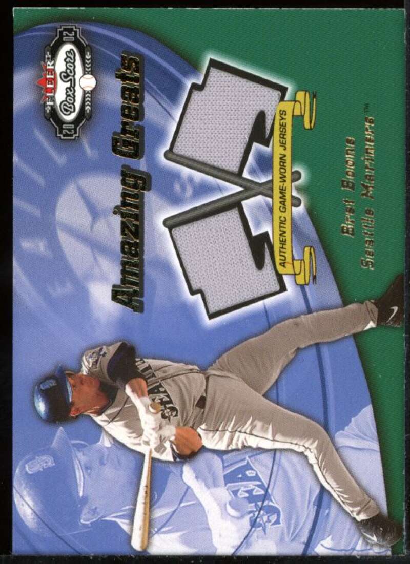 Bret Boone Card 2002 Fleer Box Score Amazing Greats Dual Swatch #3 Image 1