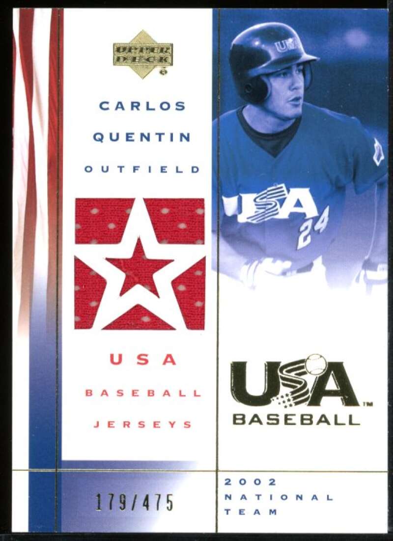 Carlos Quentin Card 2002 USA Baseball National Team Jerseys #CQ Image 1