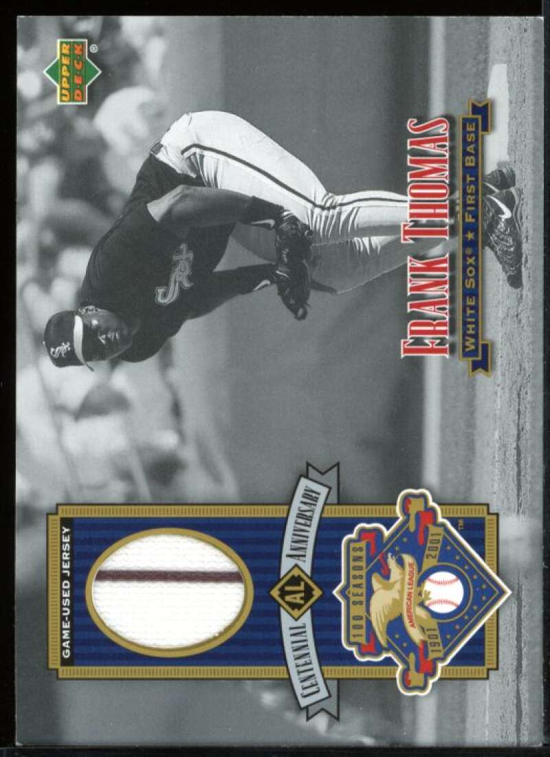 Frank Thomas Jsy Card 2002 Upper Deck AL Centennial Memorabilia #ALJFT Image 1