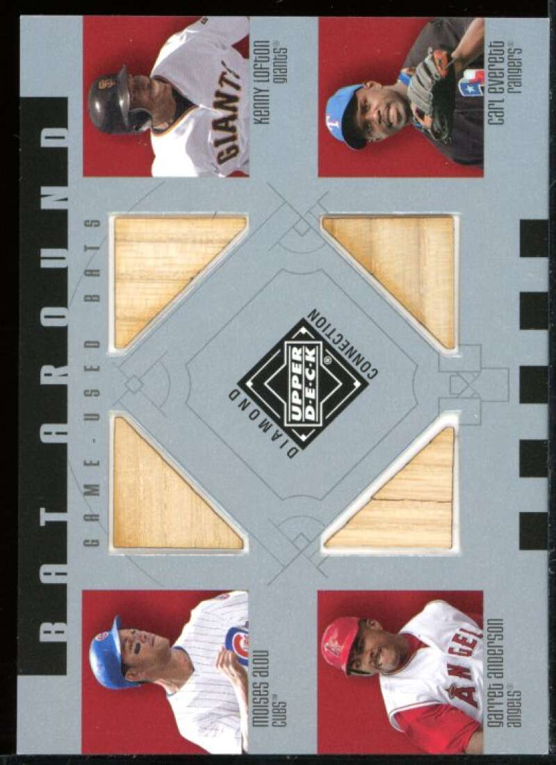 Alou/Kenny Lofton/Anderson/Everett 2002 UD Diamond Connection Quads #ALAE Image 1