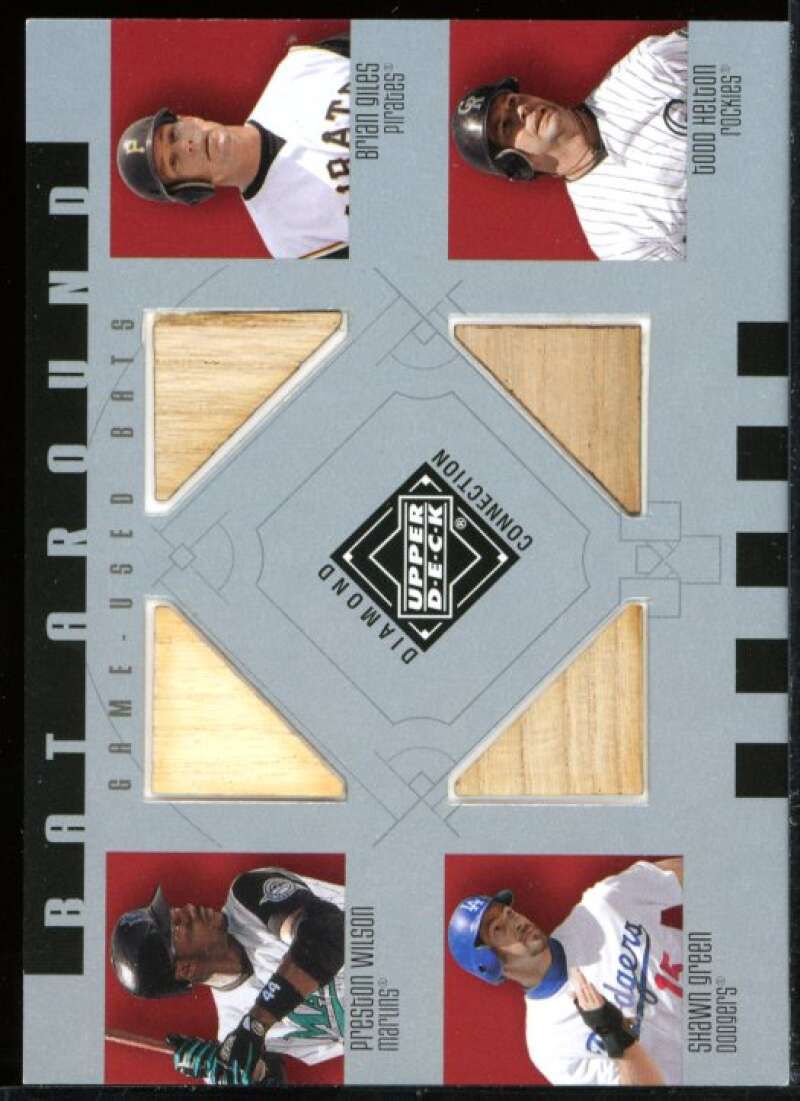 Wilson/Brian Giles/Green/Todd Helton 2002 UD Diamond Connection Quads #WGGH Image 1