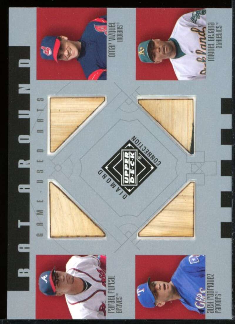 Furcal/Vizquel/Alex Rodriguez/Tejada 2002 UD Diamond Connection Quads #FVRT Image 1