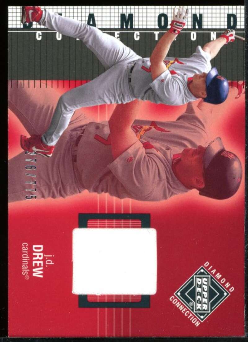 J.D. Drew DC Jsy Card 2002 Upper Deck Diamond Connection #213 Image 1