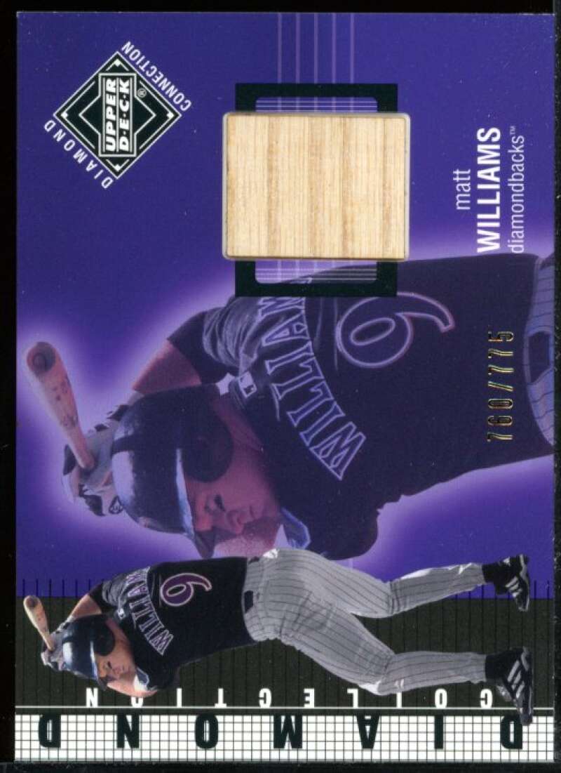 Matt Williams DC Bat Card 2002 Upper Deck Diamond Connection #558 Image 1