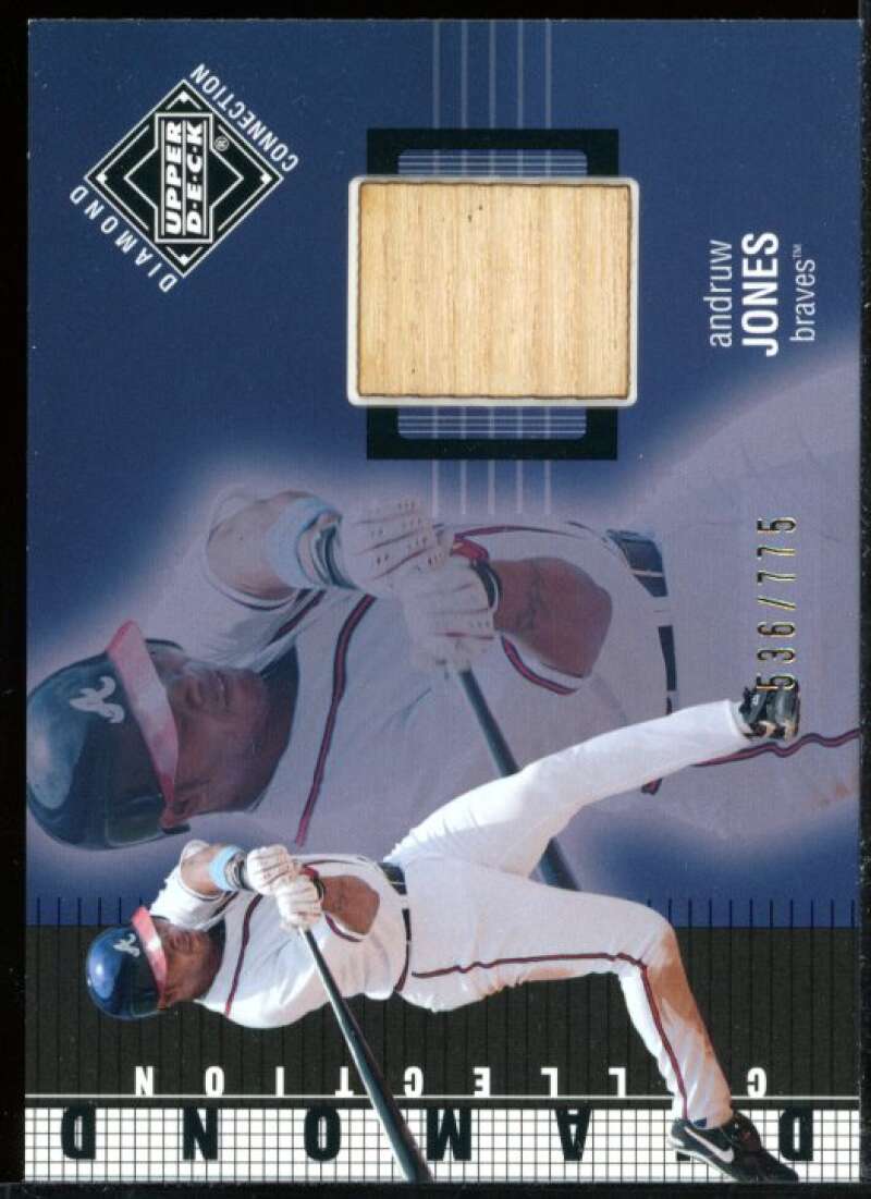 Andruw Jones DC Bat Card 2002 Upper Deck Diamond Connection #559 Image 1