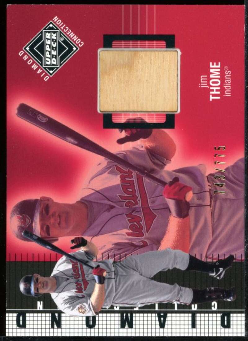 Jim Thome DC Bat Card 2002 Upper Deck Diamond Connection #561 Image 1